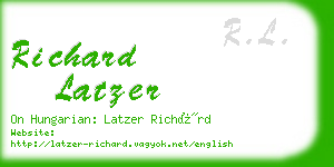richard latzer business card